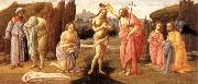 BARTOLOMEO DI GIOVANNI Predella: Baptism of Christ d oil painting artist